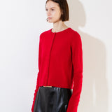 Buttoned Cardigan_Chili Red