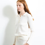 Classic Polo Sweater_Vintage White