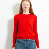 Classic Crew Neck Sweater_Chili Red
