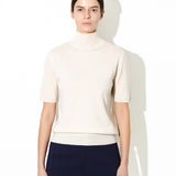 High Neck Shortsleeve_Ivory