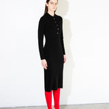 Polo Fitted Maxi Dress_Black