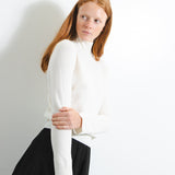 Simple High Neck Sweater_Ivory