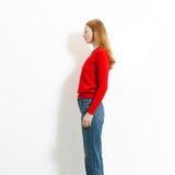 Classic Crew Neck Sweater_Chili Red