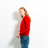 Classic Crew Neck Sweater_Chili Red