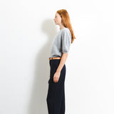 Brushed Puff Shortsleeve Top_Grey Pearl
