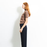 High Neck Shortsleeve_Mocha