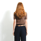 High Neck Shortsleeve_Mocha
