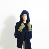 RIBBED HOODED SCARF_Navy
