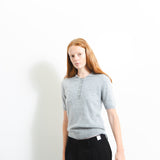 Brushed Polo Shortsleeve_Grey Pearl