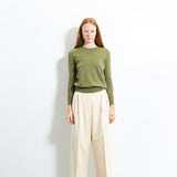 Classic Crew Neck Sweater_Olive