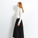 Simple High Neck Sweater_Ivory