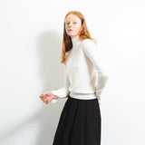 Simple High Neck Sweater_Ivory