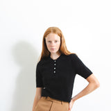 Brushed Polo Shortsleeve_Black