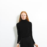 Simple High Neck Sweater_Black
