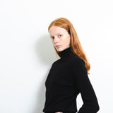 Simple High Neck Sweater_Black