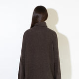 Ribbed Turtleneck Sweater_Brown