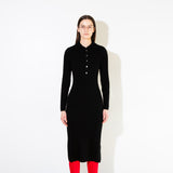 Polo Fitted Maxi Dress_Black