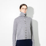 High Neck Cardigan_Graphite