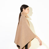 High Neck Poncho_Camel
