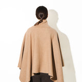 High Neck Poncho_Camel