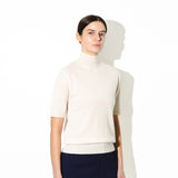 High Neck Shortsleeve_Ivory