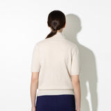 High Neck Shortsleeve_Ivory