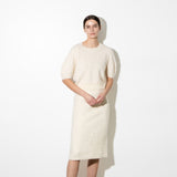 Brushed Puff Shortsleeve Top_Ivory