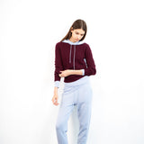 Cashmere Cable Crewneck Sweater_Burgundy