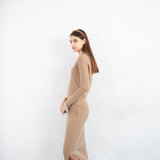 Cashmere Ribbed Long Skirt