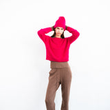 Cashmere Brushed Beanie_Hot Pink