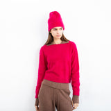 Cashmere Brushed Beanie_Hot Pink