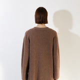 Oversized Ribbed Cardigan_Mocha