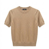 Short Sleeve Crew Neck Sweater_11 Colors