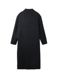 Cashmere Oversized Shearling Pocket Coat_Black