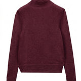 High Neck Long Sleeve Sweater_11 Colors