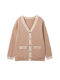 Button Long Cardigan_Camel