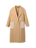 Cashmere Oversized Shearling Pocket Coat_Camel