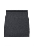 Cashmere Mini Skirt_Graphite