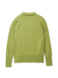 [Cafe Leandra] Classic Polo Sweater_Green Jeans