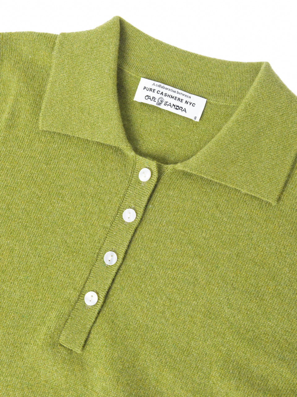 [Cafe Leandra] Classic Polo Sweater_Green Jeans