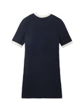 Color Block Shortsleeve Dress_Dark Navy