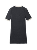 Color Block Shortsleeve Dress_Graphite
