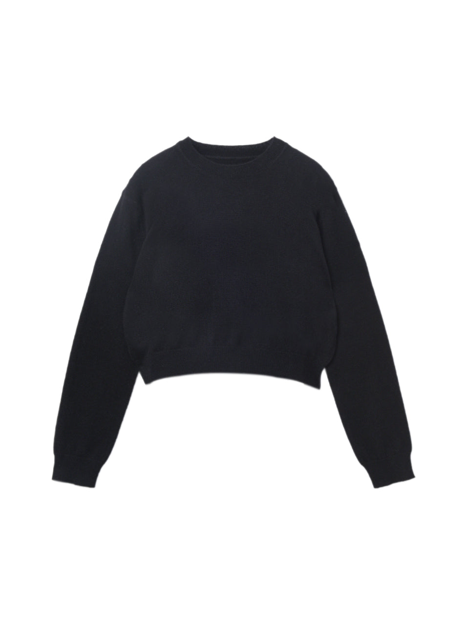 Crop Long Sleeve Sweater_Black