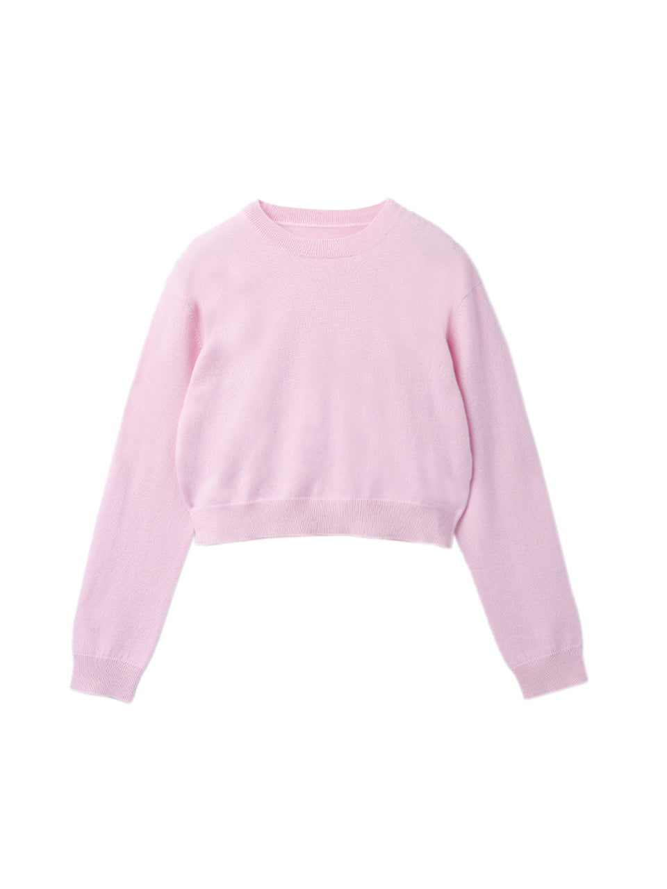 Crop Long Sleeve Sweater_Pink – Pure Cashmere NYC