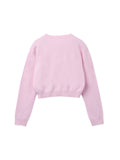 Crop Long Sleeve Sweater_Pink
