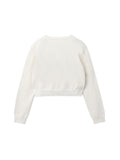 Crop Long Sleeve Sweater_White