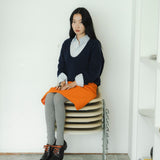 [MJ Collection]Deep U Neck Sweater