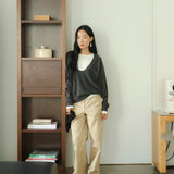 [MJ Collection]Deep U Neck Sweater