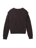 [Cafe Leandra] Detachable Sleeve Top_Brown