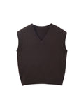 [Cafe Leandra] Detachable Sleeve Top_Brown